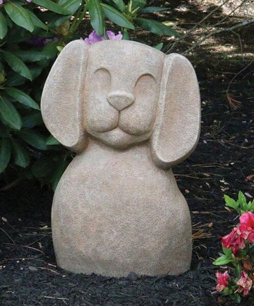 Contemporary Dog Garden Statue Modern Sculpted Statuary Massarelli